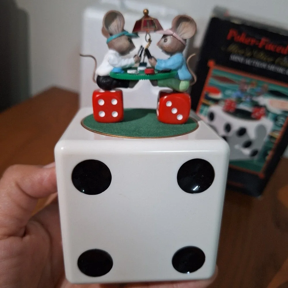 Vintage‎ 1996 Enesco - The Gambler - Mice N Dice Casino - Musical Wind Up